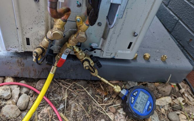 Checking the PSI on a split system