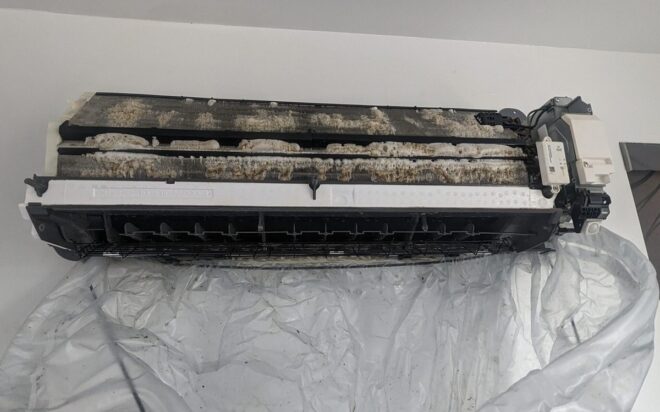 Mini-split AC presure cleaning